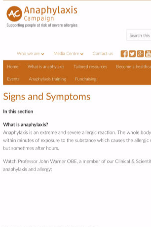 Anaphylaxis